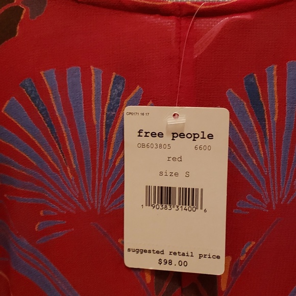 free people - Red and Blue Top - Picture 5 of 5
